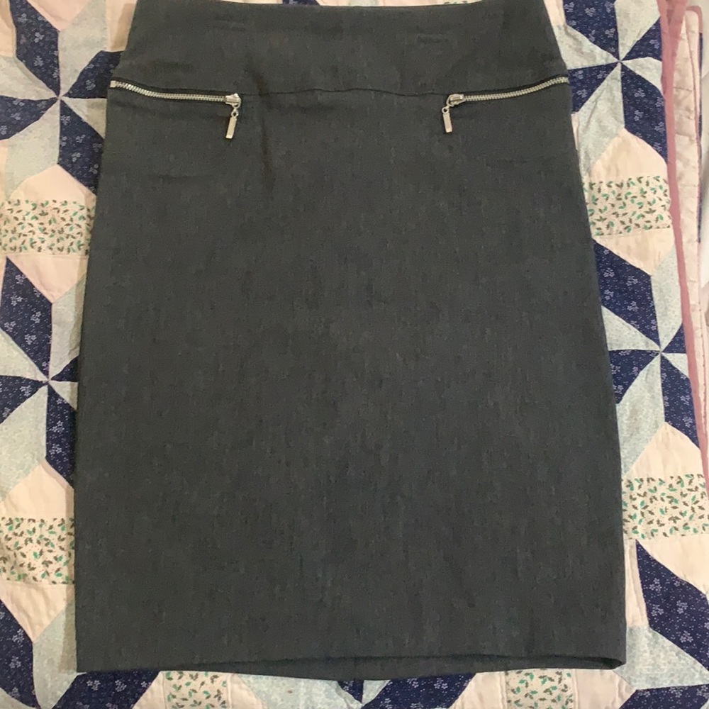 Dark Grey Pencil Skirt
